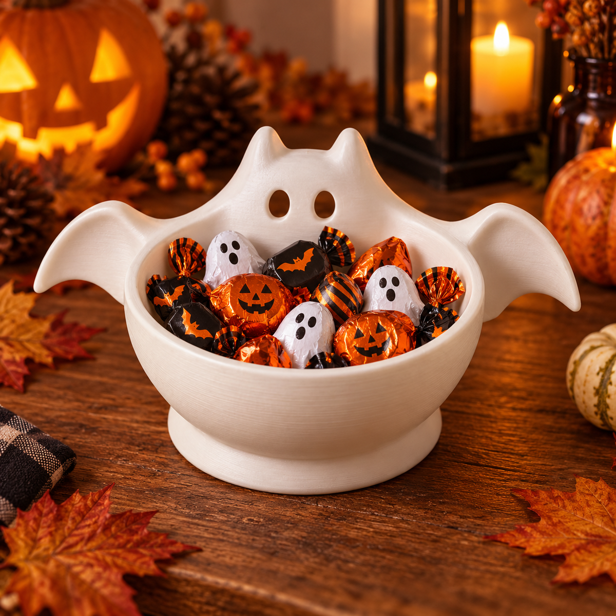 3D-Printed Cute Halloween Bat-Shaped Storage Bowl