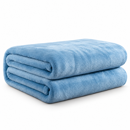 Lightweight Flannel Throw Blanket for Summer & Air-Conditioned Rooms