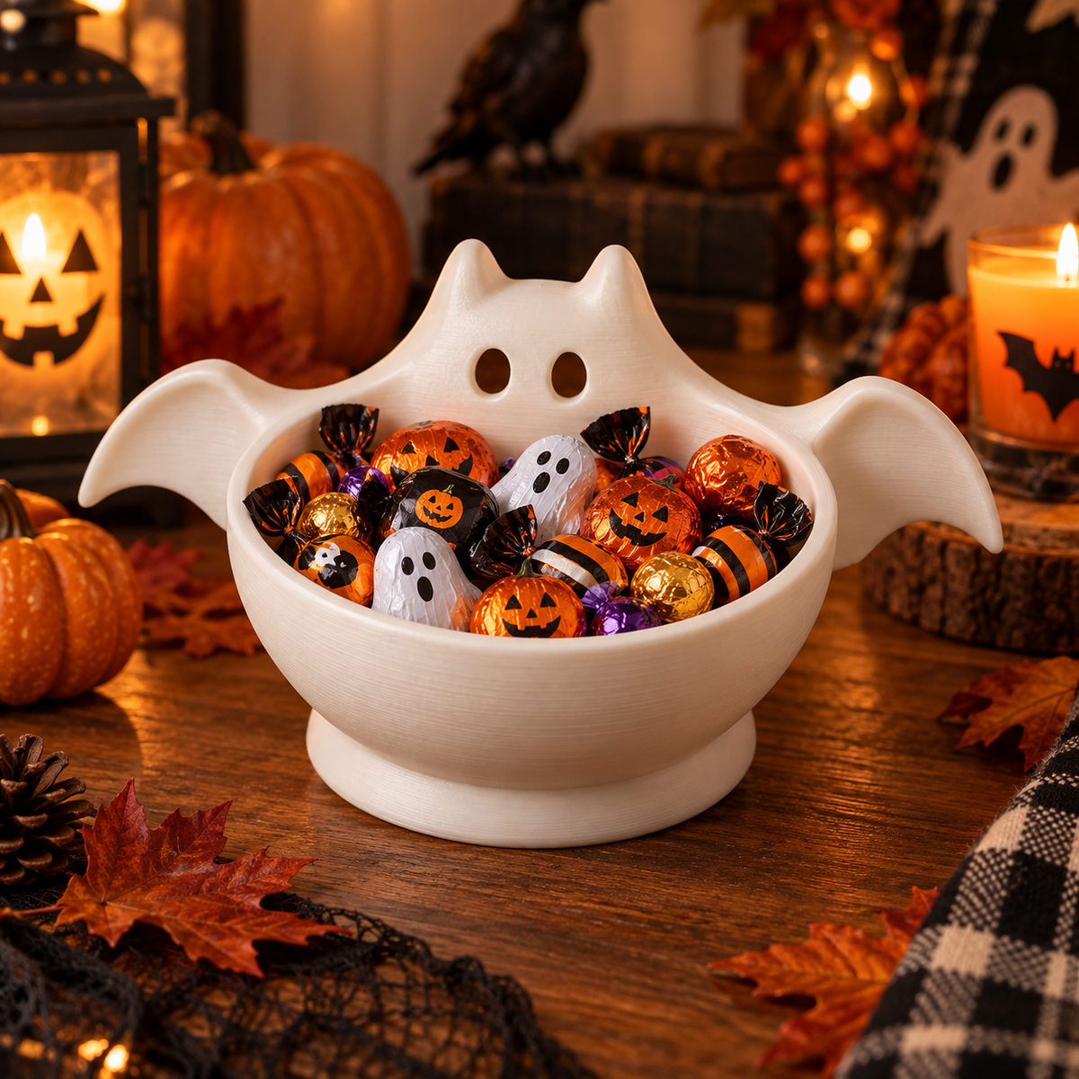 3D-Printed Cute Halloween Bat-Shaped Storage Bowl