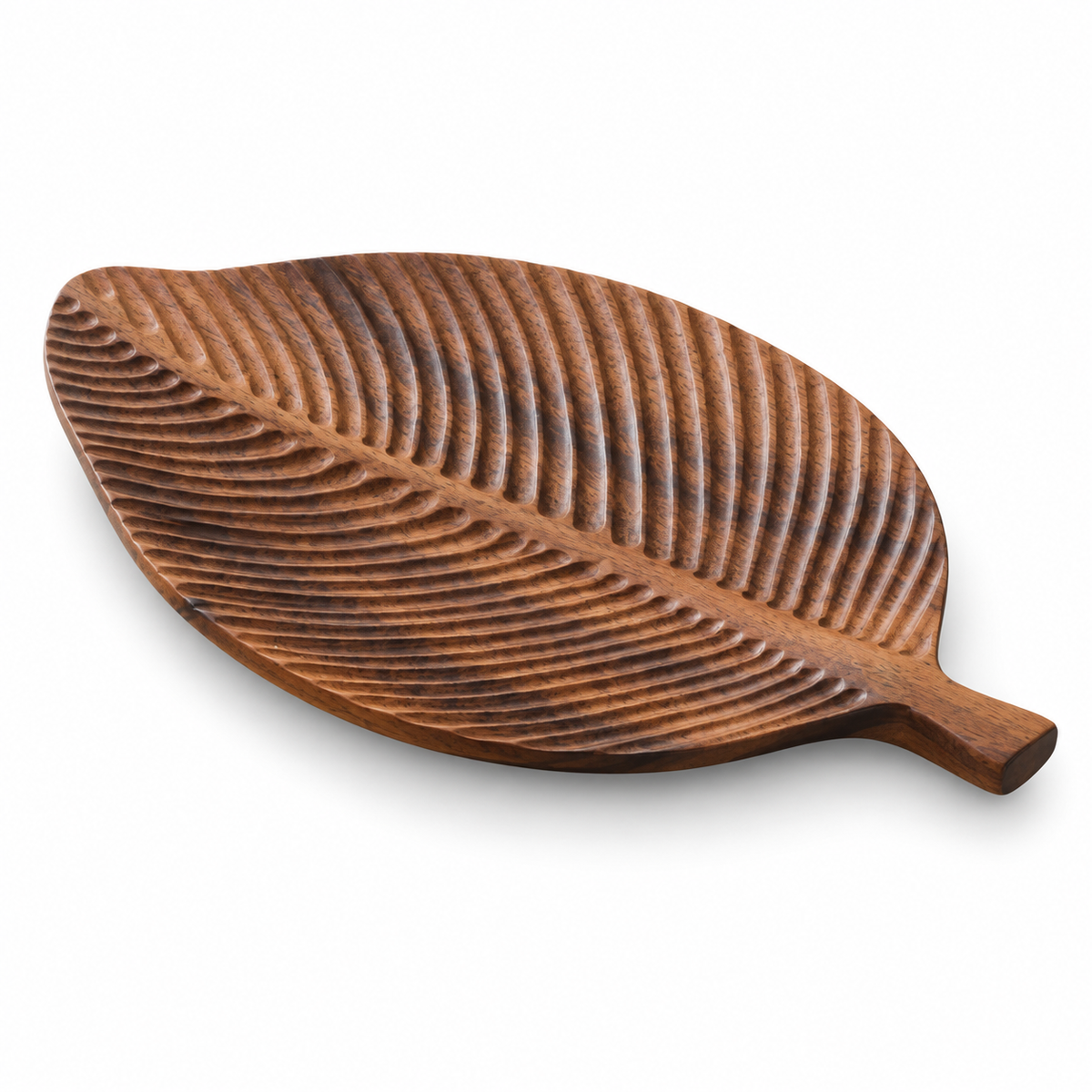 Walnut Wood Leaf-Shaped Tray